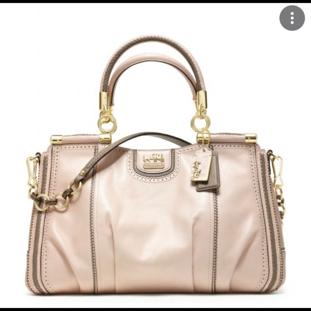 COACH Satchel Madison Pinnacle Zig Zag Perforated Carrie